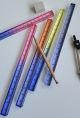 15cm Colorful Crystal Square Ruler(5 pieces)