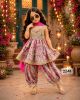 Girls Ethnic Floral Peplum Dhoti set