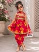 Girls Ethnic Floral Peplum dhoti set