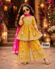 Girls Ethnic Floral Peplum dhoti set
