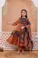 Kalamakari Girls Anarkali kurta set