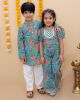 Floral printed siblings combo set