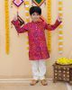 Boys muslin printed kurta with pajama set