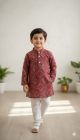 Boys muslin printed kurta with pajama set