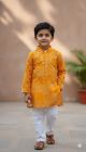 Boys muslin printed kurta with pajama set