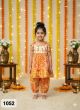 Girls spaghetti 3tier kurta with afgani set