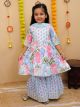 Girls floral Printed Kurta sharara with duppata