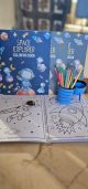 Space Jumbo size color books with color pencil kit