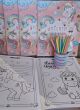 Unicorn Jumbo size color books with color pencil kit