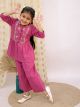 *Cotton Kids Embroidered Peplum Coord Set*