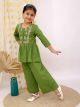 *Cotton Kids Embroidered Peplum Coord Set*