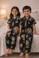 Unisex Kids Printed Night Suit