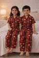 Unisex Kids Printed Night Suit