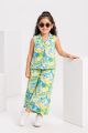 Girls Pure cotton Printed Sleevless cord set