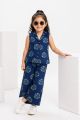 Girls Pure cotton Printed Sleevless cord set