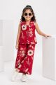 Girls Pure cotton Printed Sleevless cord set