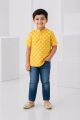 Boys Shirt style Printed Short kurta