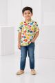 Boys Shirt style Printed Short kurta