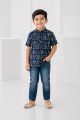 Boys Shirt style Printed Short kurta