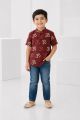 Boys Shirt style Printed Short kurta