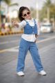 Trendy Denim Coord Set for Girls