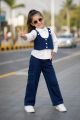 Trendy Denim Coord Set for Girls