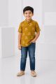 Boys Shirt style Printed Short kurta