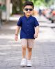 Boys Henley Neck Shirt with Shorts
