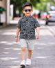 Boys Henley Neck Shirt with Shorts