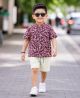 Boys Henley Neck Shirt with Shorts