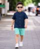 Boys Henley Neck Shirt with Shorts