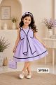 Pretty Big Bow sleevless Cute looking Frocks