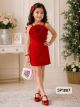 One piece dress With organza flower