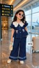 Trending Airport Look denim Cord set