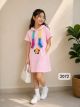 Cute Hoodie Dress for Girls-light pink