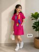 Cute Hoodie Dress for pink- green