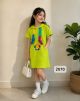 Cute Hoodie Dress for Girls- green