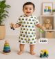 Kids Pure cotton printed round neck style cord set 