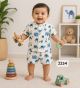 Kids Pure cotton printed round neck style cord set 