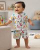 Kids Pure cotton printed round neck style cord set 