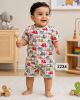Kids Pure cotton printed round neck style cord set 