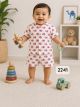 Kids Pure cotton printed round neck style cord set 