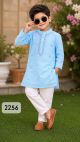 Boys Chanderi mirror work kurta pajama with set
