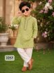 Boys Chanderi mirror work kurta pajama with set
