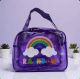 Neon Silicon Rainbow Mini Bag-Purple