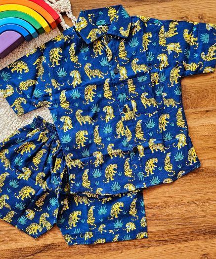 Funky prints Shirt and shorts set pure cotton