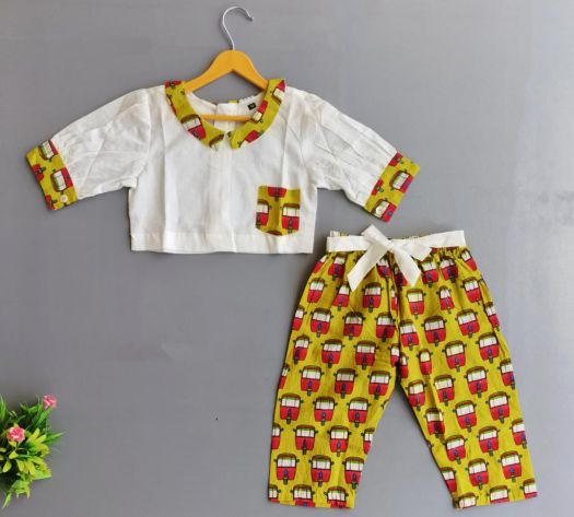 Girls Printed cotton cord set