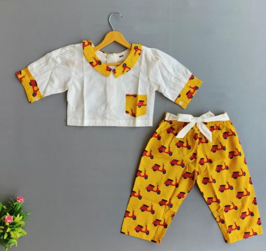 Girls Printed cotton cord set