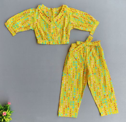 Girls Printed cotton cord set