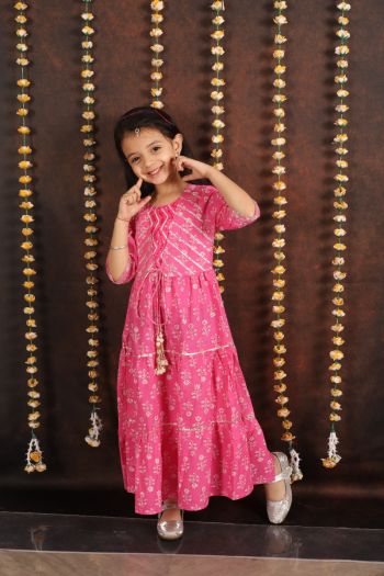 Girls ankle Length cotton Long Kurta